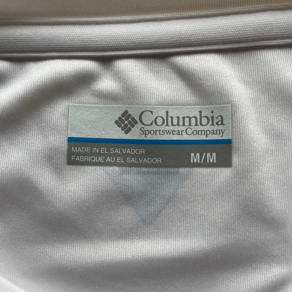 Columbia PFG Men's M/M White Long Sleeve American Flag Performance Fishing Shirt - Picture 4 of 7